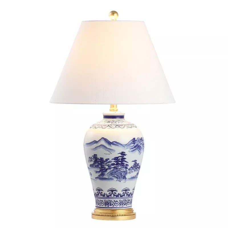 Zhou LED Table Lamp – Blue and White